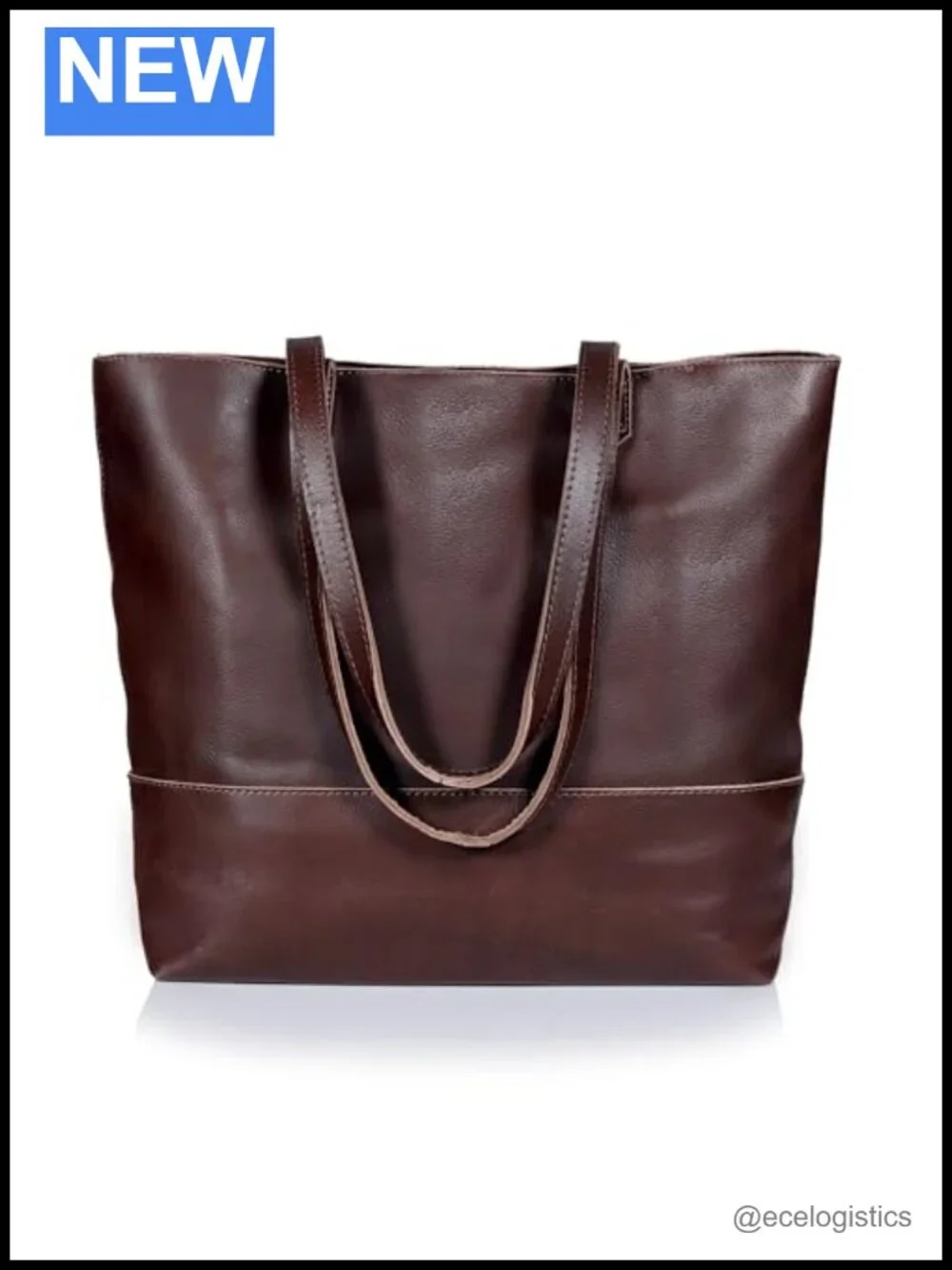 Genuine Leather Tote Bag for Women - Large Shoulder Handbag, Vintage Work &